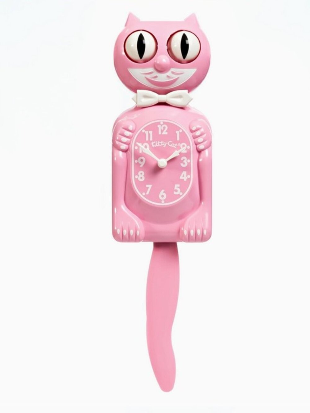 RETIRED Pink Satin Kitty Cat klock clock